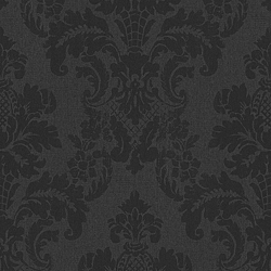 Galerie Wallcoverings Product Code 200255 - Venise Wallpaper Collection - Black Colours - Damask Design