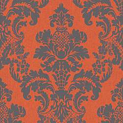 Galerie Wallcoverings Product Code: 200256 - Venise Wallpaper Collection Galerie Wallcoverings Product Code 200256 - Venise Wallpaper Collection - Orange Grey Colours - Damask Design