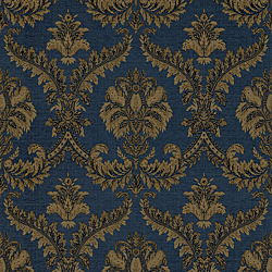 Galerie Wallcoverings Product Code 23609 - Italian Classics 4 Wallpaper Collection - Blue Gold Colours - Traditional Damask Design