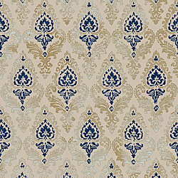 Galerie Wallcoverings Product Code: 23639 - Italian Classics 4 Wallpaper Collection Galerie Wallcoverings Product Code 23639 - Italian Classics 4 Wallpaper Collection - Blue Gold Colours - Damasco Design