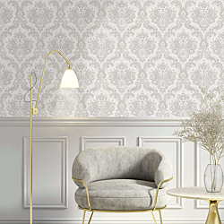 Galerie Wallcoverings Product Code 28821_2 - Italian Style Wallpaper Collection - Silver Grey Colours - DAMASCO CAIRO Design