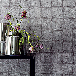 Galerie Wallcoverings Product Code 30413R - Essentials Wallpaper Collection - Purple Colours - Textured Tile Design