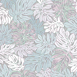 Galerie Wallcoverings Product Code: 30435 - Essentials Wallpaper Collection Galerie Wallcoverings Product Code 30435 - Essentials Wallpaper Collection - Blue Pink Colours - Monstera Botanical Print Design