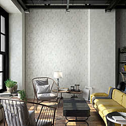 Galerie Wallcoverings Product Code: 34159R - Loft 2 Wallpaper Collection Galerie Wallcoverings Product Code 34159R - Loft 2 Wallpaper Collection - Greige Colours - 3D Geometric Hexagon Design