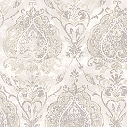 Galerie Wallcoverings Product Code 3720 - Tendenza Wallpaper Collection - White Beige Colours - Floral Damask Design