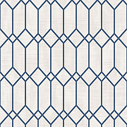 Galerie Wallcoverings Product Code 3736 - Tendenza Wallpaper Collection - Blue Colours - Hexagon Trellis Design