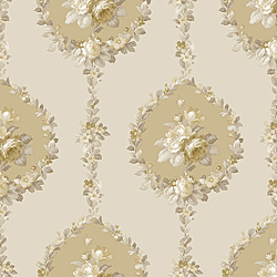 Galerie Wallcoverings Product Code 3902 - Italian Damasks 3 Wallpaper Collection - Gold Beige Colours - Traditional Floral Design