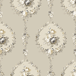 Galerie Wallcoverings Product Code: 3909 - Italian Damasks 3 Wallpaper Collection Galerie Wallcoverings Product Code 3909 - Italian Damasks 3 Wallpaper Collection - Grey Beige Cream Colours - Traditional Floral Design