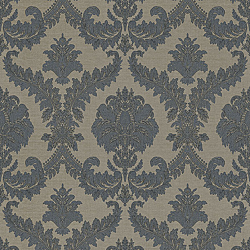 Galerie Wallcoverings Product Code 3946 - Italian Damasks 3 Wallpaper Collection - Blue Beige Gold Colours - Damask Design