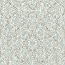 Galerie Wallcoverings Product Code 3955 - Italian Damasks 3 Wallpaper Collection - Blue Gold Colours - Floral Trellis Design