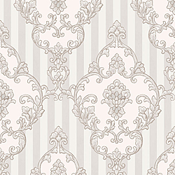 Galerie Wallcoverings Product Code: 4600 - Italian Glamour Wallpaper Collection Galerie Wallcoverings Product Code 4600 - Italian Glamour Wallpaper Collection - Neutral Colours - Damask over Stripe Design