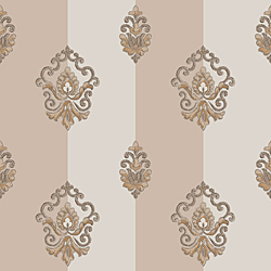 Galerie Wallcoverings Product Code 4622 - Italian Glamour Wallpaper Collection - Beige Colours - Damask Stripe Design