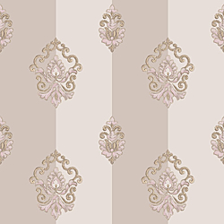 Galerie Wallcoverings Product Code 4624 - Italian Glamour Wallpaper Collection - Pink Colours - Damask Stripe Design