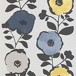 Galerie Wallcoverings Product Code: 51183702 - Skandinavia 2 Wallpaper Collection Galerie Wallcoverings Product Code 51183702 - Skandinavia 2 Wallpaper Collection - Blue Yellow Grey Colours - Blue Yellow Skandi Floral Bloom Design
