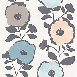 Galerie Wallcoverings Product Code: 51183703 - Skandinavia 2 Wallpaper Collection Galerie Wallcoverings Product Code 51183703 - Skandinavia 2 Wallpaper Collection - Peach Blue Beige Colours - Peach Blue Skandi Floral Bloom Design