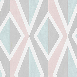 Galerie Wallcoverings Product Code 51183803 - Skandinavia 2 Wallpaper Collection - Pastel Pink Blue Grey Colours - Pastel Shades Big Ikat Stripe Design