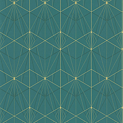 Galerie Wallcoverings Product Code 51192504 - Metropolitan Wallpaper Collection - Green Colours - Deco Geometric Design