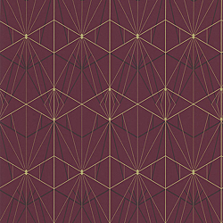 Galerie Wallcoverings Product Code 51192510 - Metropolitan Wallpaper Collection - Berry Colours - Deco Geometric Design