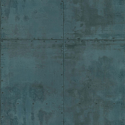 Galerie Wallcoverings Product Code: 51193001 - Metropolitan Wallpaper Collection Galerie Wallcoverings Product Code 51193001 - Metropolitan Wallpaper Collection - Teal Colours - Industrial Plate Design