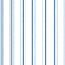 Galerie Wallcoverings Product Code 5436 - Little Explorers Wallpaper Collection - Blue White Colours - Blue Stripe Design