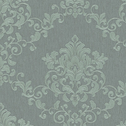 Galerie Wallcoverings Product Code 58223 - Classique Wallpaper Collection - Green Grey Colours - Ornate Damask Design