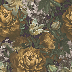 Galerie Wallcoverings Product Code: BW51001 - Blooming Wild Wallpaper Collection Galerie Wallcoverings Product Code BW51001 - Blooming Wild Wallpaper Collection - Yellow Cream Green Colours - Antique Floral Motif Design