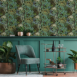 Galerie Wallcoverings Product Code: BW51020R - Blooming Wild Wallpaper Collection Galerie Wallcoverings Product Code BW51020R - Blooming Wild Wallpaper Collection - Yellow Green Colours - Tropical Leaf Motif Design