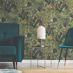 Galerie Wallcoverings Product Code: BW51024R - Blooming Wild Wallpaper Collection Galerie Wallcoverings Product Code BW51024R - Blooming Wild Wallpaper Collection - Green Brown Colours - Amazon Motif Design