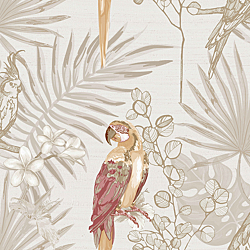 Galerie Wallcoverings Product Code: CM27001 - Botanica Wallpaper Collection Galerie Wallcoverings Product Code CM27001 - Botanica Wallpaper Collection - Red Colours - Tropical Parrot Design