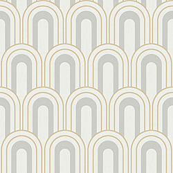Galerie Wallcoverings Product Code: CM27031 - Botanica Wallpaper Collection Galerie Wallcoverings Product Code CM27031 - Botanica Wallpaper Collection - Grey Yellow Colours - Retro Arch Design