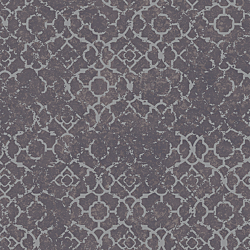 Galerie Wallcoverings Product Code DWP0246-01 - Emporium Wallpaper Collection - Purple Silver Colours - Aged Quatrefoil Design