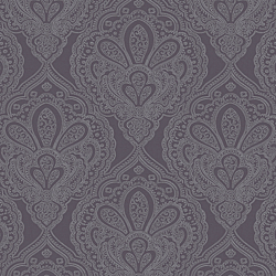 Galerie Wallcoverings Product Code: DWP0247-01 - Emporium Wallpaper Collection Galerie Wallcoverings Product Code DWP0247-01 - Emporium Wallpaper Collection - Purple Silver Colours - Mehndi Damask Design