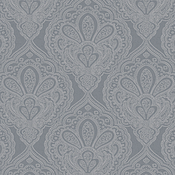 Galerie Wallcoverings Product Code: DWP0247-02 - Emporium Wallpaper Collection Galerie Wallcoverings Product Code DWP0247-02 - Emporium Wallpaper Collection - Grey Silver Colours - Mehndi Damask Design