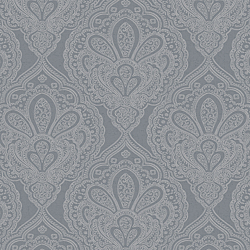 Galerie Wallcoverings Product Code DWP0247-02 - Emporium Wallpaper Collection - Grey Silver Colours - Mehndi Damask Design