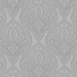 Galerie Wallcoverings Product Code: DWP0247-03 - Emporium Wallpaper Collection Galerie Wallcoverings Product Code DWP0247-03 - Emporium Wallpaper Collection - Silver Colours - Mehndi Damask Design