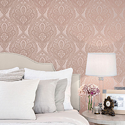 Galerie Wallcoverings Product Code: DWP0247-04R - Emporium Wallpaper Collection Galerie Wallcoverings Product Code DWP0247-04R - Emporium Wallpaper Collection - Pink Rose Gold Colours - Mehndi Damask Design