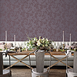 Galerie Wallcoverings Product Code DWP0250-01R - Emporium Wallpaper Collection - Purple Colours - Acanthus trail Design