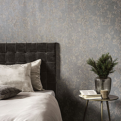 Galerie Wallcoverings Product Code DWP0250-02R - Emporium Wallpaper Collection - Grey Colours - Acanthus trail Design