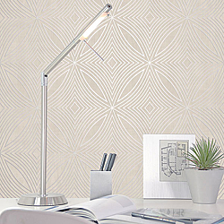 Galerie Wallcoverings Product Code G67722R - Special Fx Wallpaper Collection - Silver Cream Colours - Metallic Spiral Design