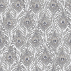 Galerie Wallcoverings Product Code G67977 - Organic Textures Wallpaper Collection - Grey Colours - Peacock Feather Design