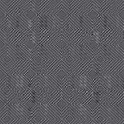 Galerie Wallcoverings Product Code HO20002 - Home Wallpaper Collection - Black Metallic Colours - Geo Diamond Motif Design