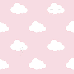 Galerie Wallcoverings Product Code: ND21115 - Little Explorers Wallpaper Collection Galerie Wallcoverings Product Code ND21115 - Little Explorers Wallpaper Collection - Pink White Colours - Pink Sleepy Clouds Design
