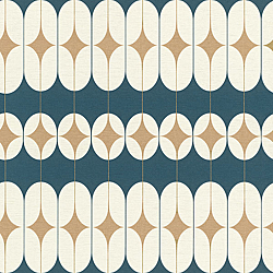 Galerie Wallcoverings Product Code SK21117 - Skandinavia 2 Wallpaper Collection - Blue Gold Cream Colours - Blue Gold Deco Design